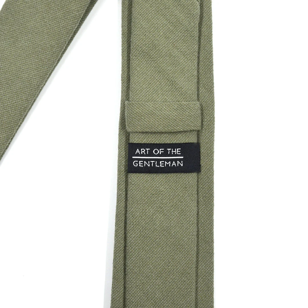 Linen Sage Green Tie