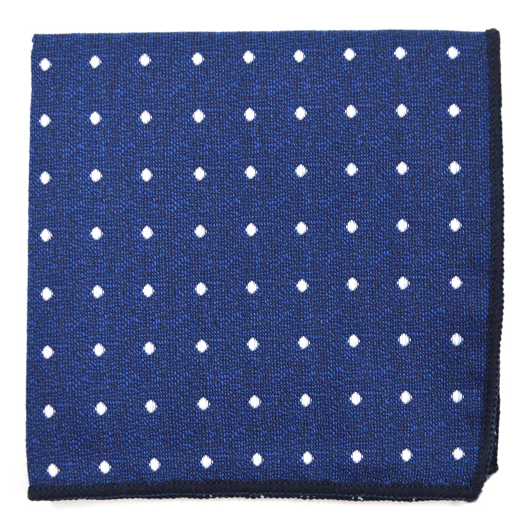 Polka Dot Ocean Blue Pocket Square