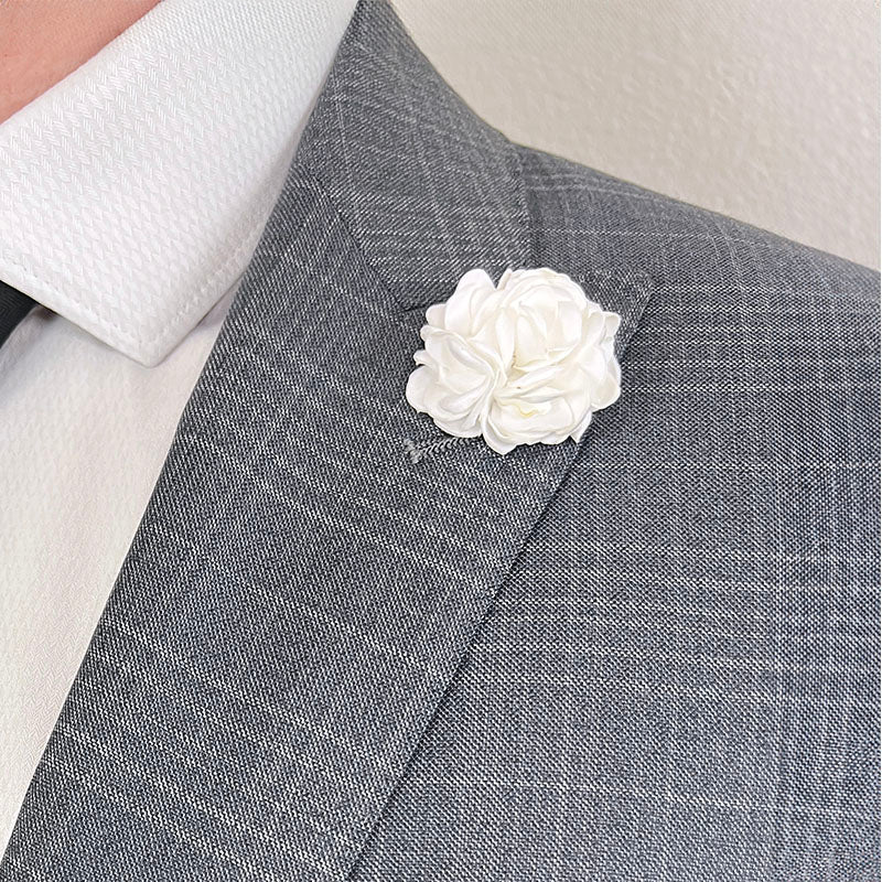 Lapel Pin - Rose White