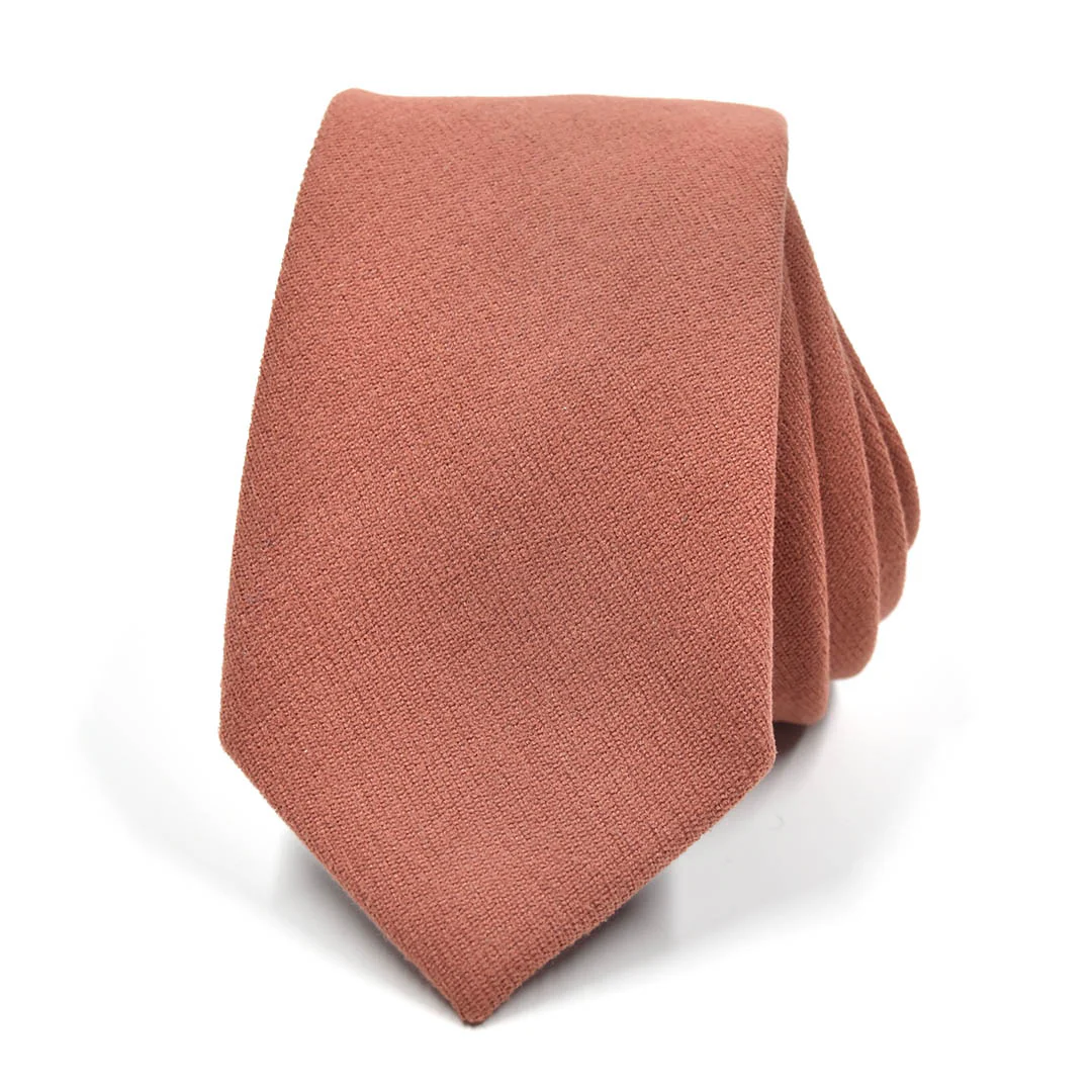 Microsuede Burnt Orange Tie