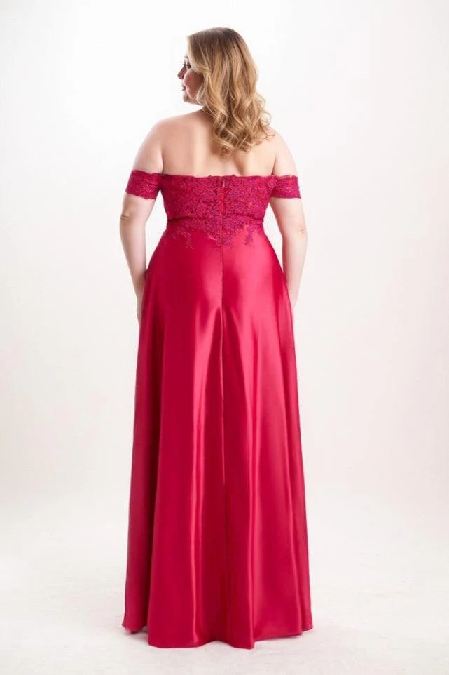 A-Line Maxi Satin Bridesmaid Dress CB0761