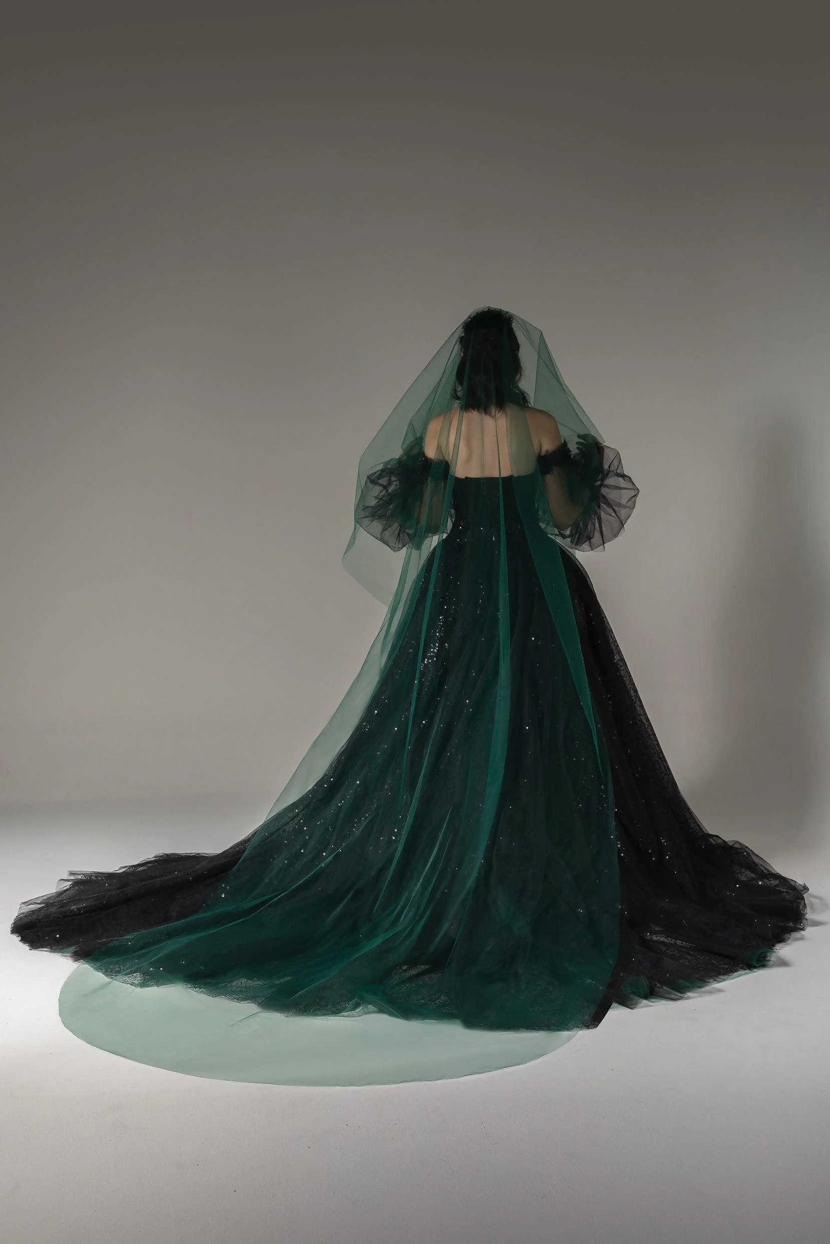 One-tier Cut Edge Tulle Cathedral Veils CV0273