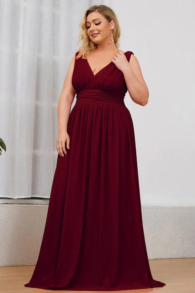 A-Line Floor Length Chiffon Bridesmaid Dress CB0697