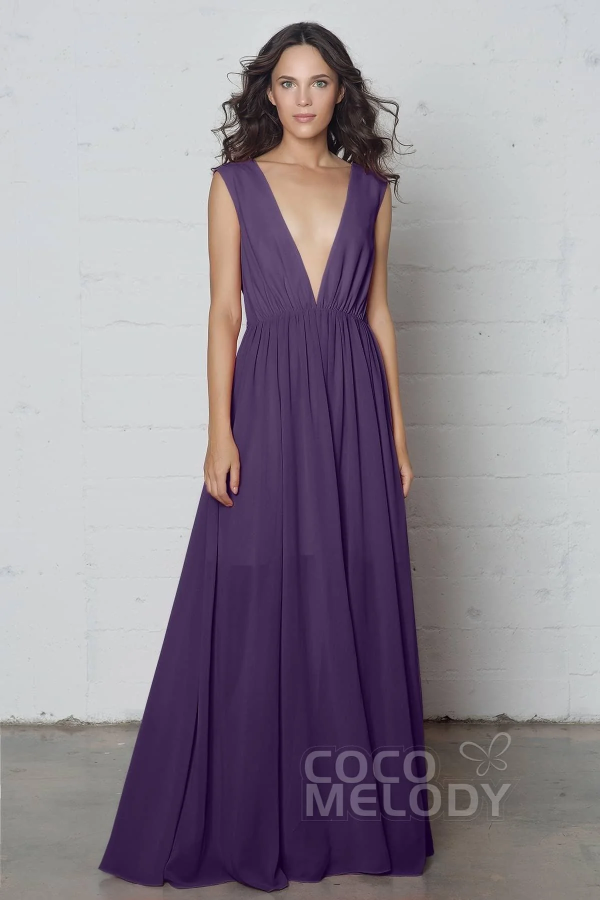 Sheath-Column Floor Length Chiffon Dress PR17022
