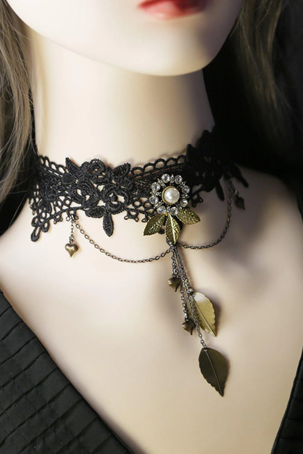 Lace Necklaces with Rhinestone CX0046