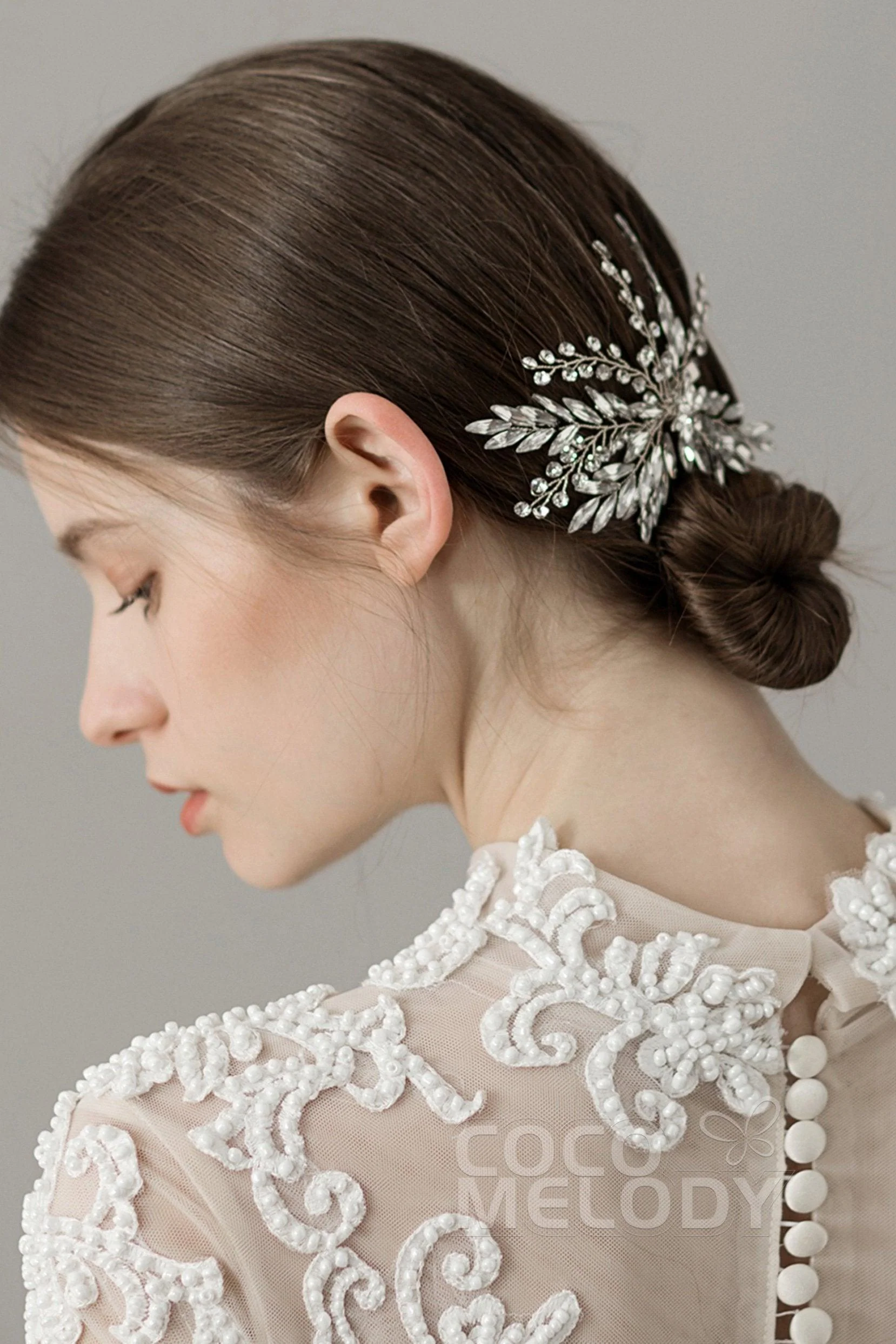 Alloy Hairpins with Crystals CH0211