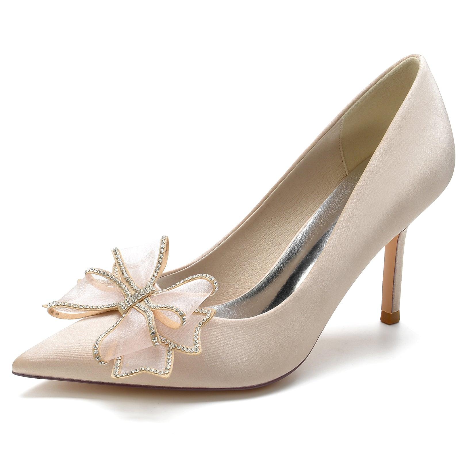 Stiletto Heel 8.5cm Silk-Like Shoes CK0169