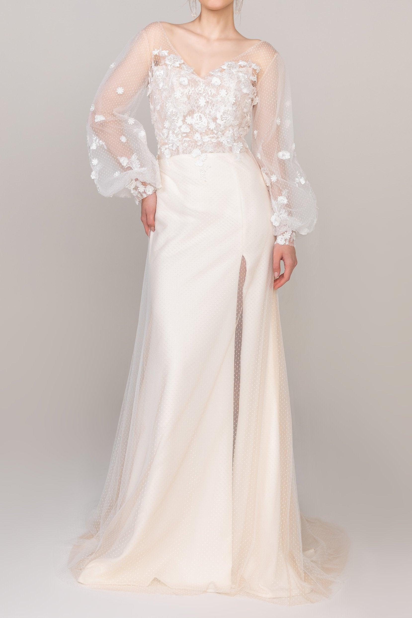 Charming Tulle Wedding Wrap with Appliques CZ0266