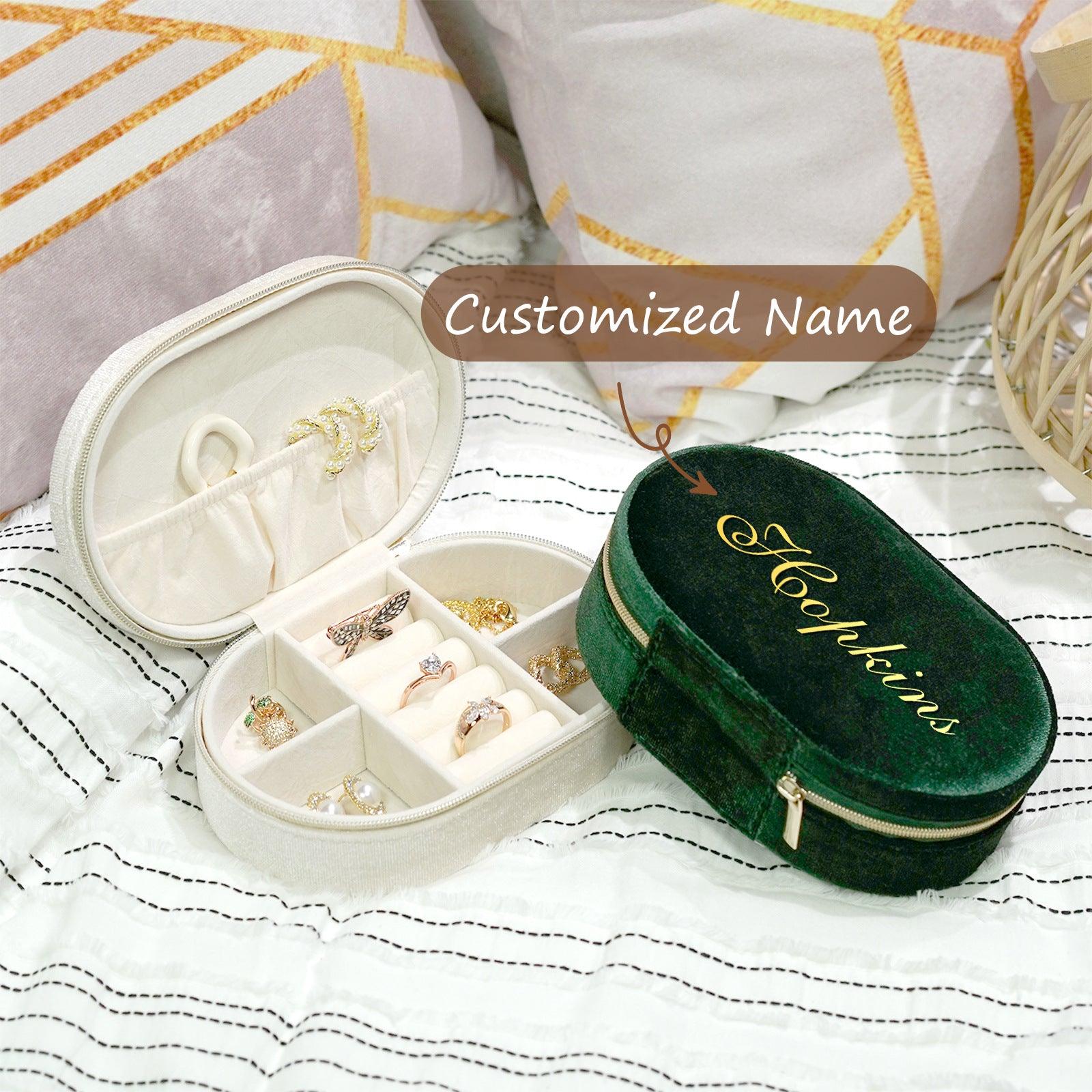 ersonalized bridesmaid gift Velvet jewelry box 807960484031