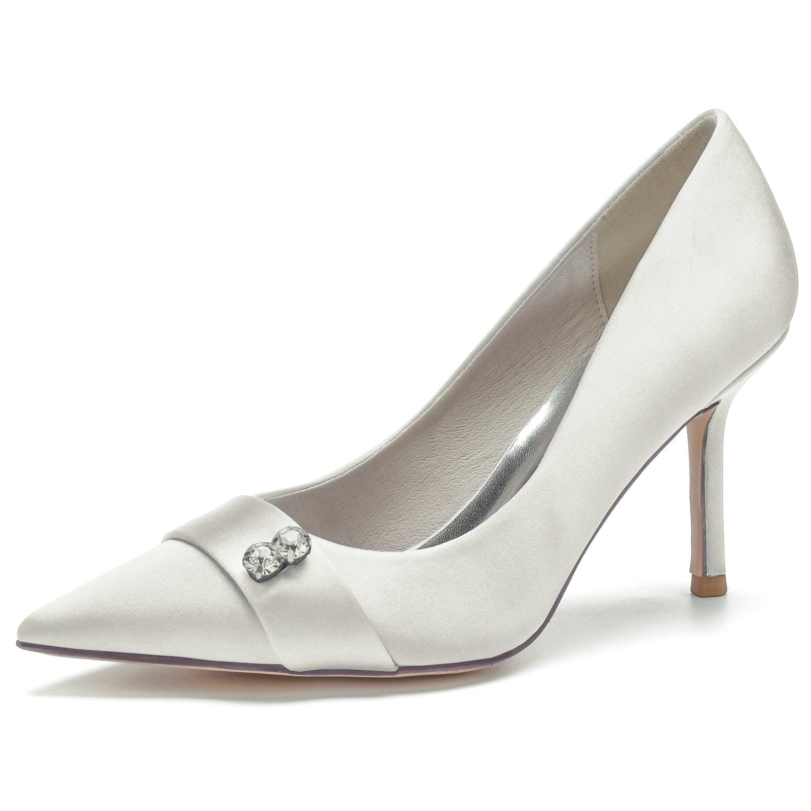 Stiletto Heel 8.5cm Silk-Like Shoes CK0152
