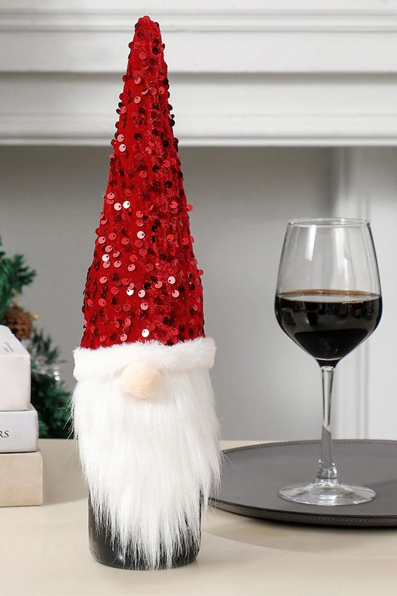 Christmas decorations sequin faceless doll bottle sleeve party 844089687689