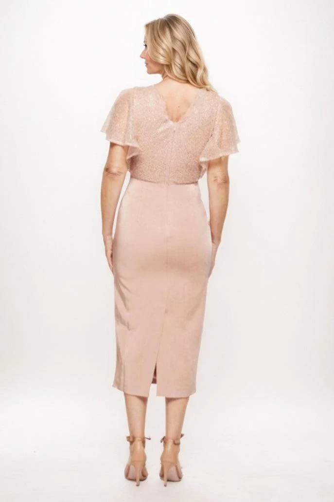 Sheath Midi Luxe Satin Mother Of The Bride Dress CM0283