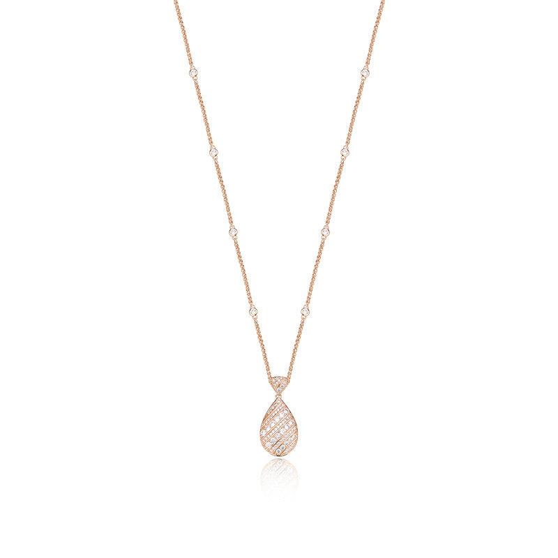Drop necklace gold-plated full drill collarbone chain 800621951236
