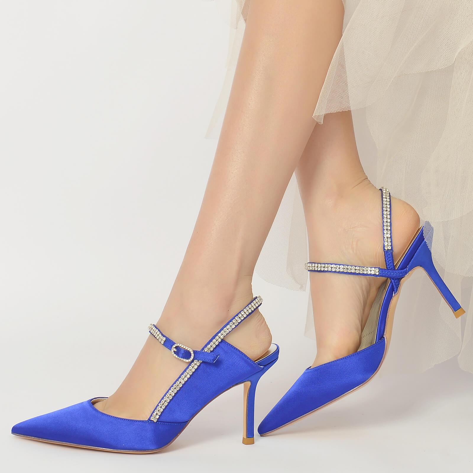 Stiletto Heel 8.5cm Silk-Like Shoes CK0161