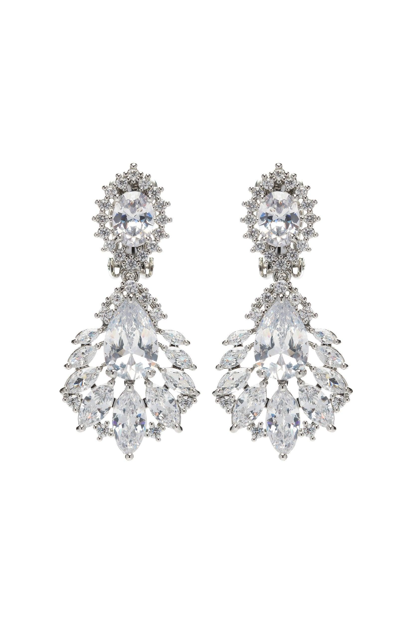 Copper Alloy Earrings with Zircon CE0133