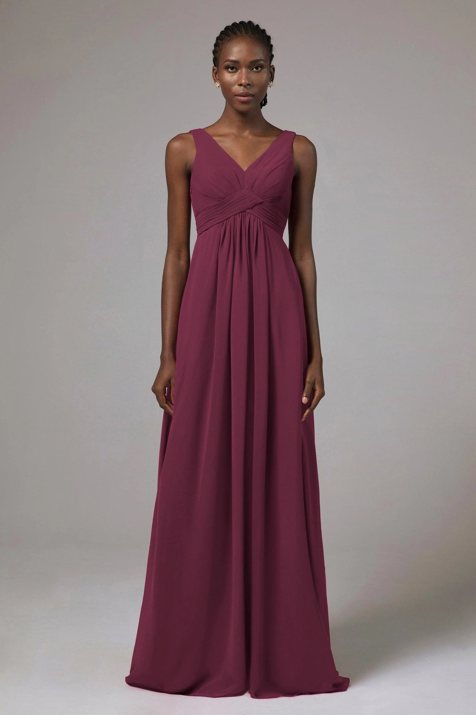A-Line Floor Length Chiffon Bridesmaid Dress Formal Dresses CB0411