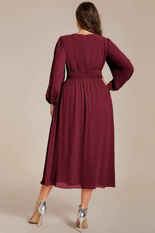 A-Line Knee Length Chiffon Dress CG0261
