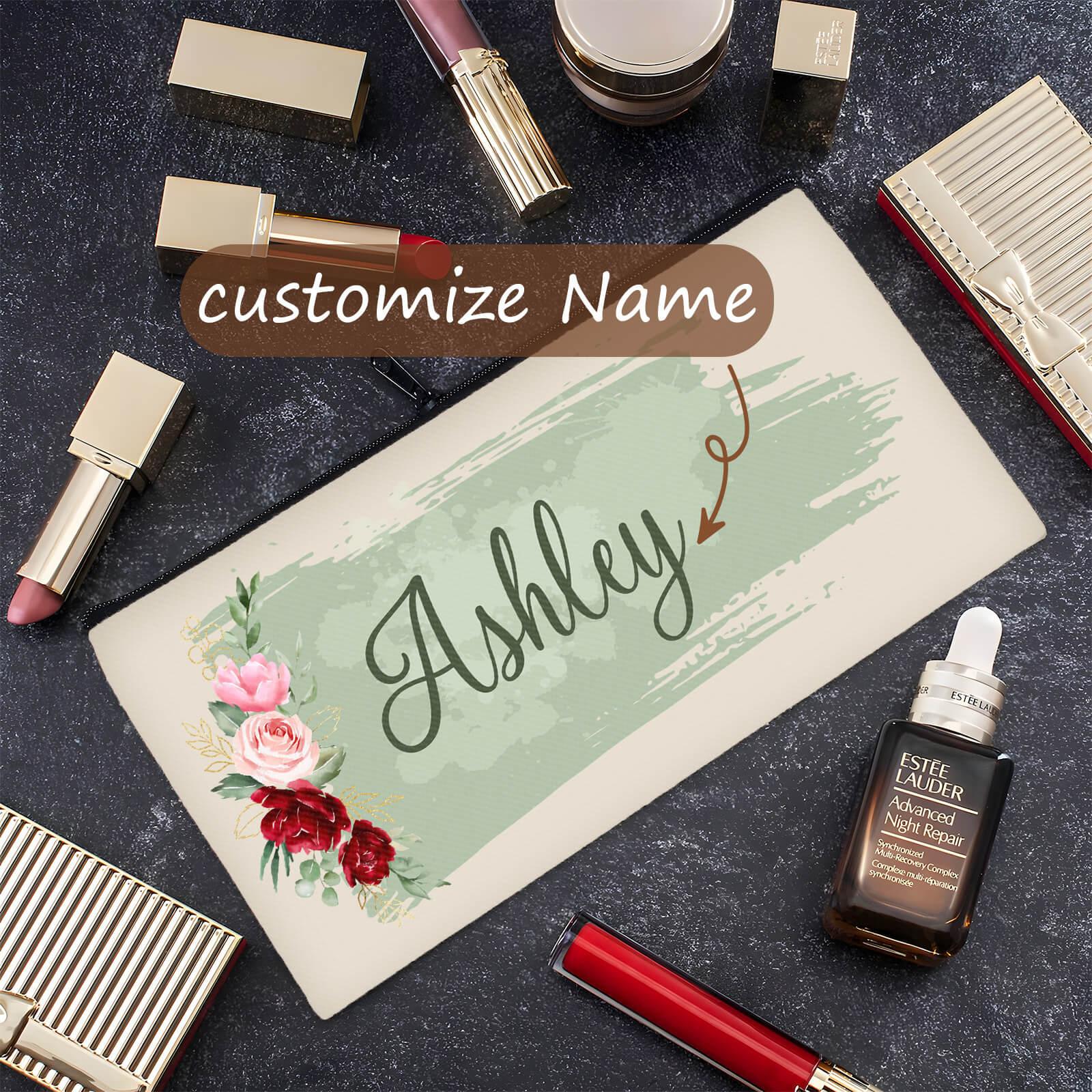 Personalized hand-held zipper makeup bag 800124335230