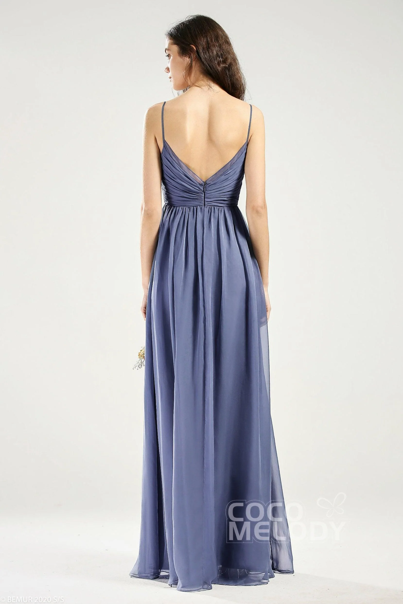 A-Line Floor Length Chiffon Bridesmaid Dress CB0642