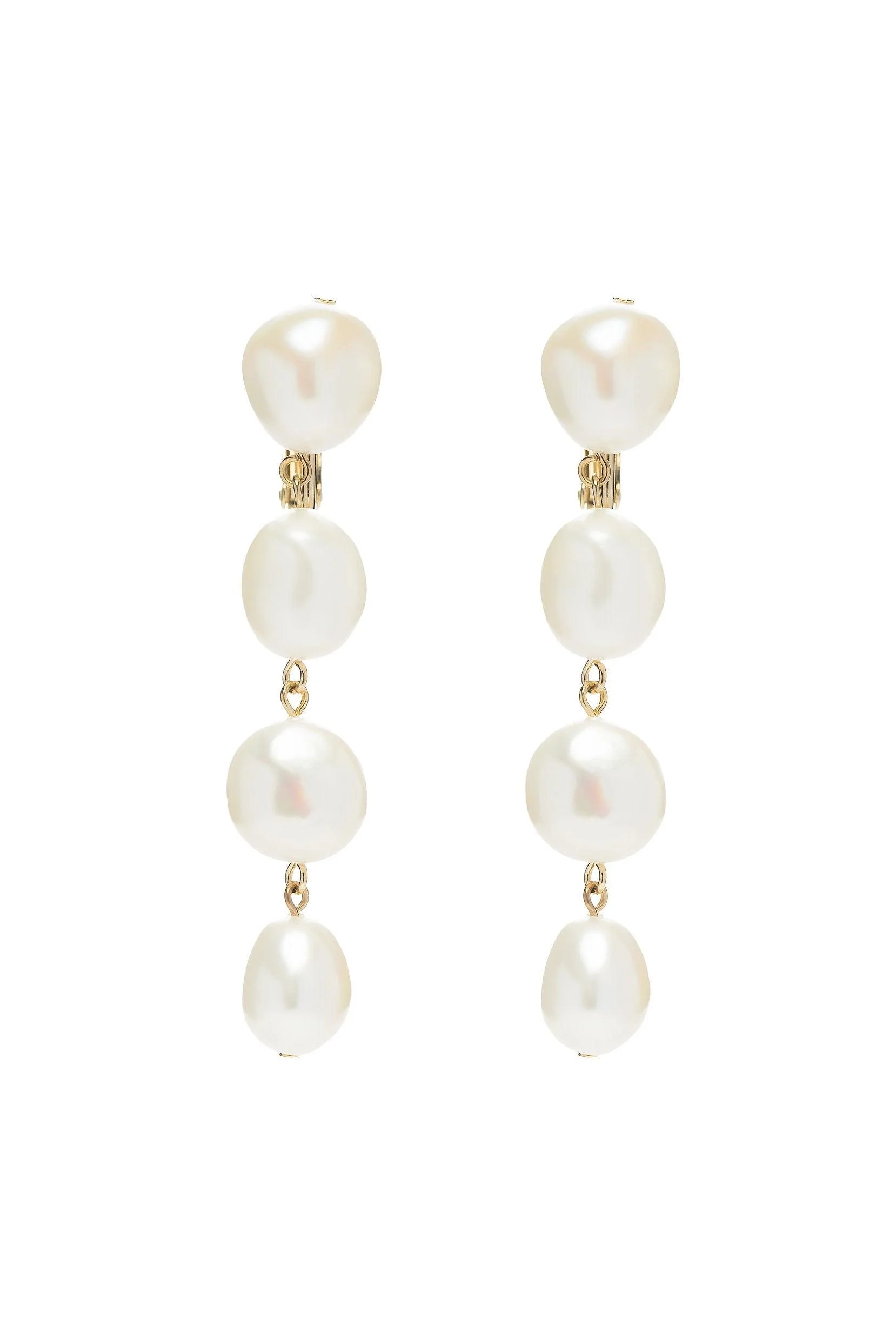 Alloy Earrings with Pearl CE0130
