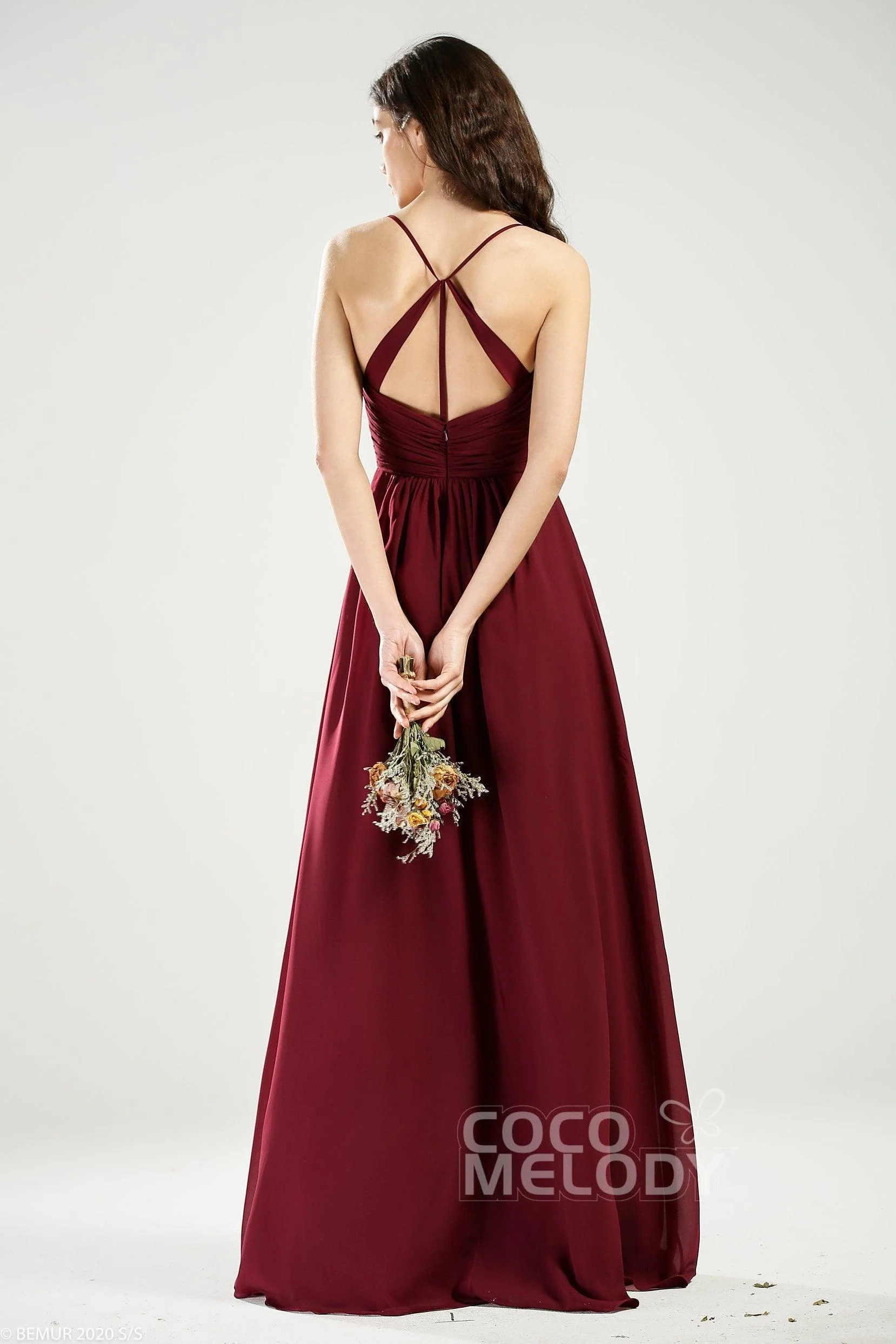 A-Line Floor Length Chiffon Bridesmaid Dress CB0639