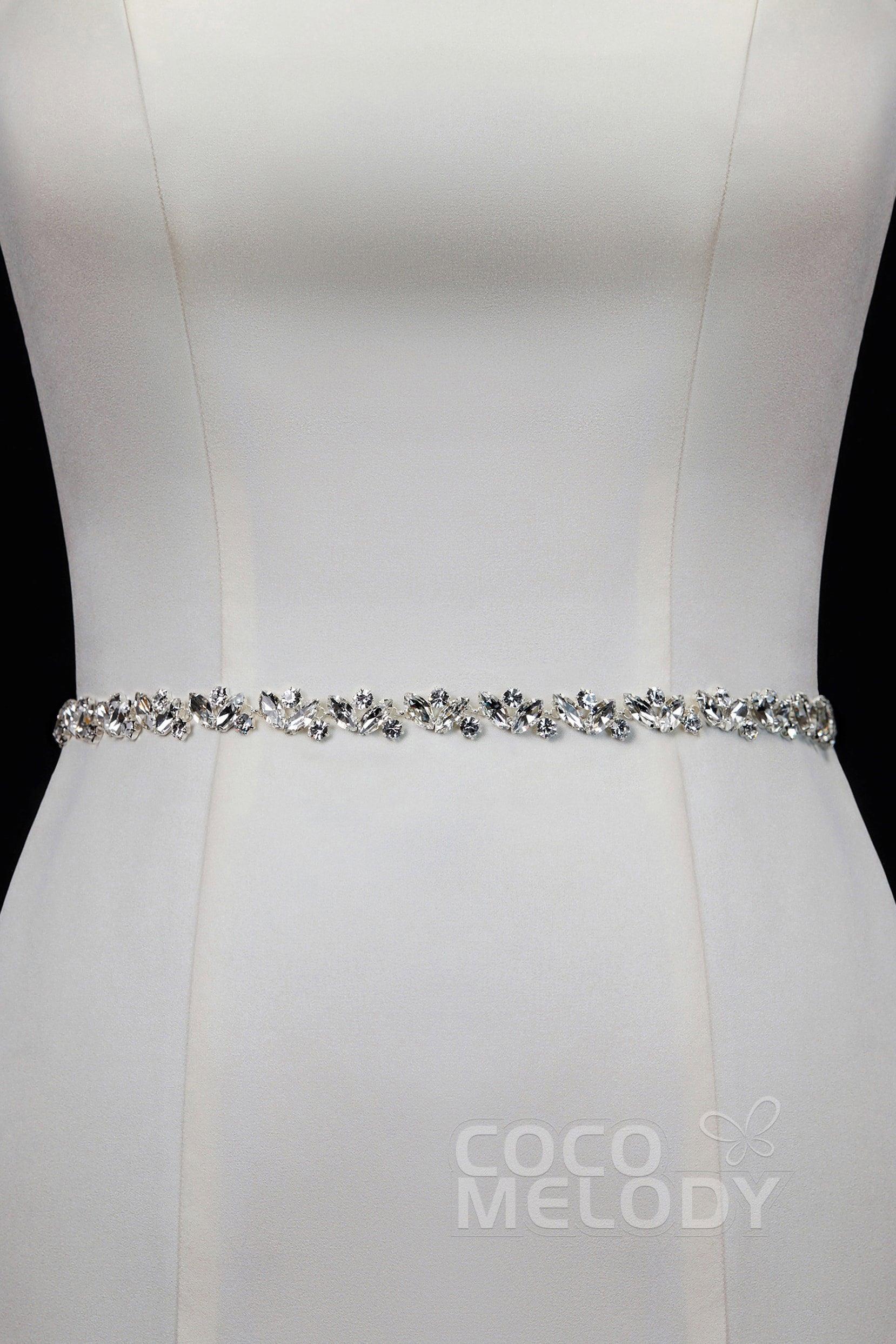 Chic Ribbons Wedding Sash with Rhinestone YD18011