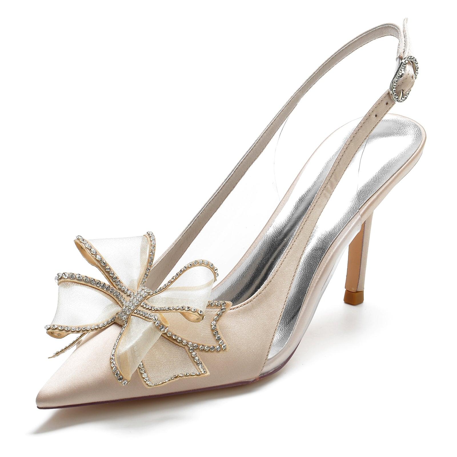Stiletto Heel 8.5cm Silk-Like Lace Shoes CK0168