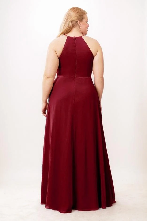 A-Line Maxi Chiffon Bridesmaid Dress CB0749