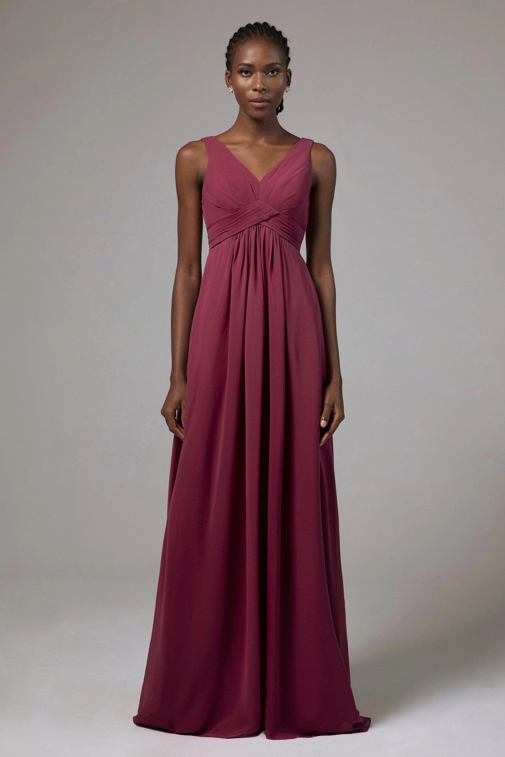 A-Line Floor Length Chiffon Bridesmaid Dress Formal Dresses CB0411