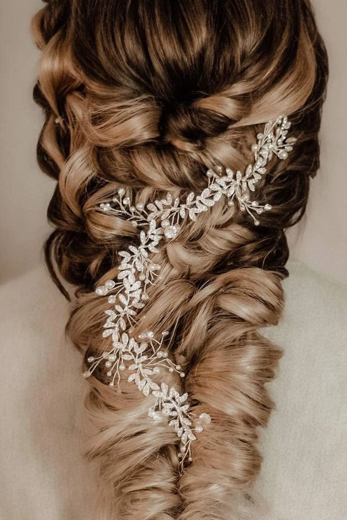 Alloy Headbands with Rhinestone Pearls CH0406