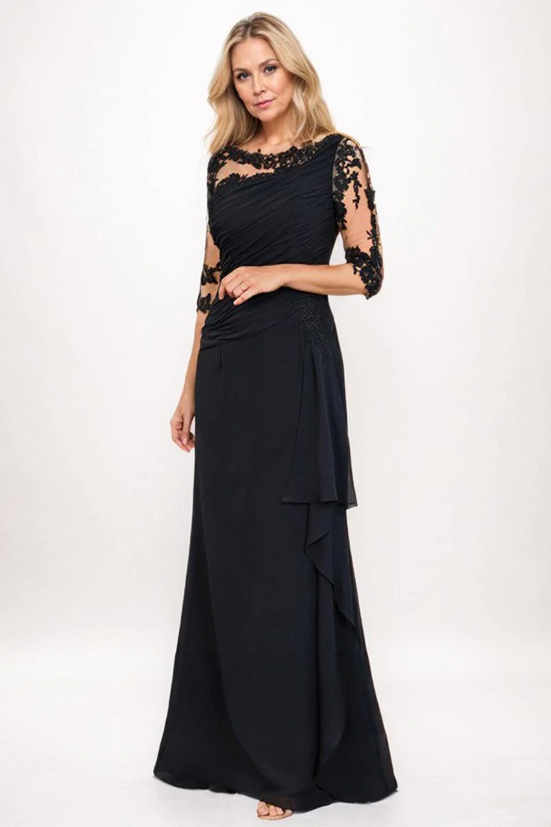 Sheath-Column Maxi Chiffon Mother Dress CM0247