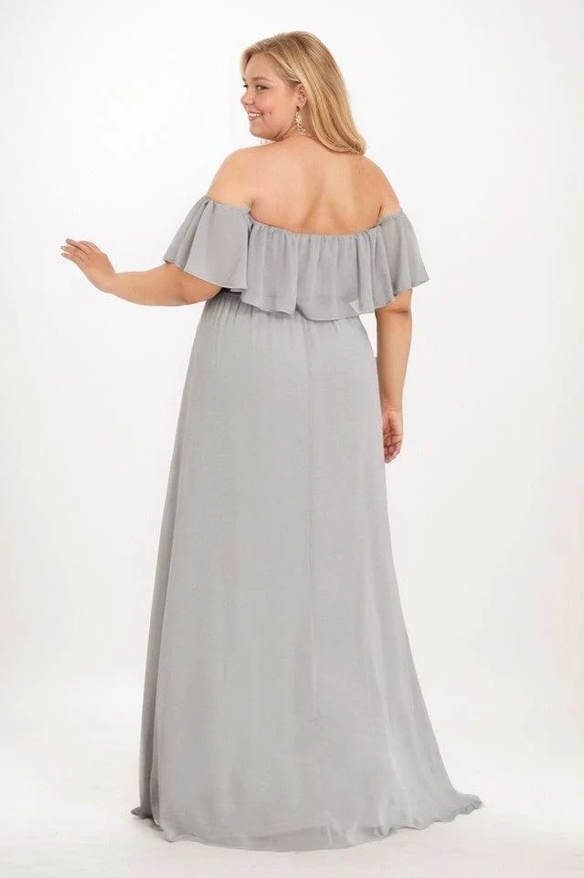 A-Line Maxi Chiffon Bridesmaid Dress CB0777
