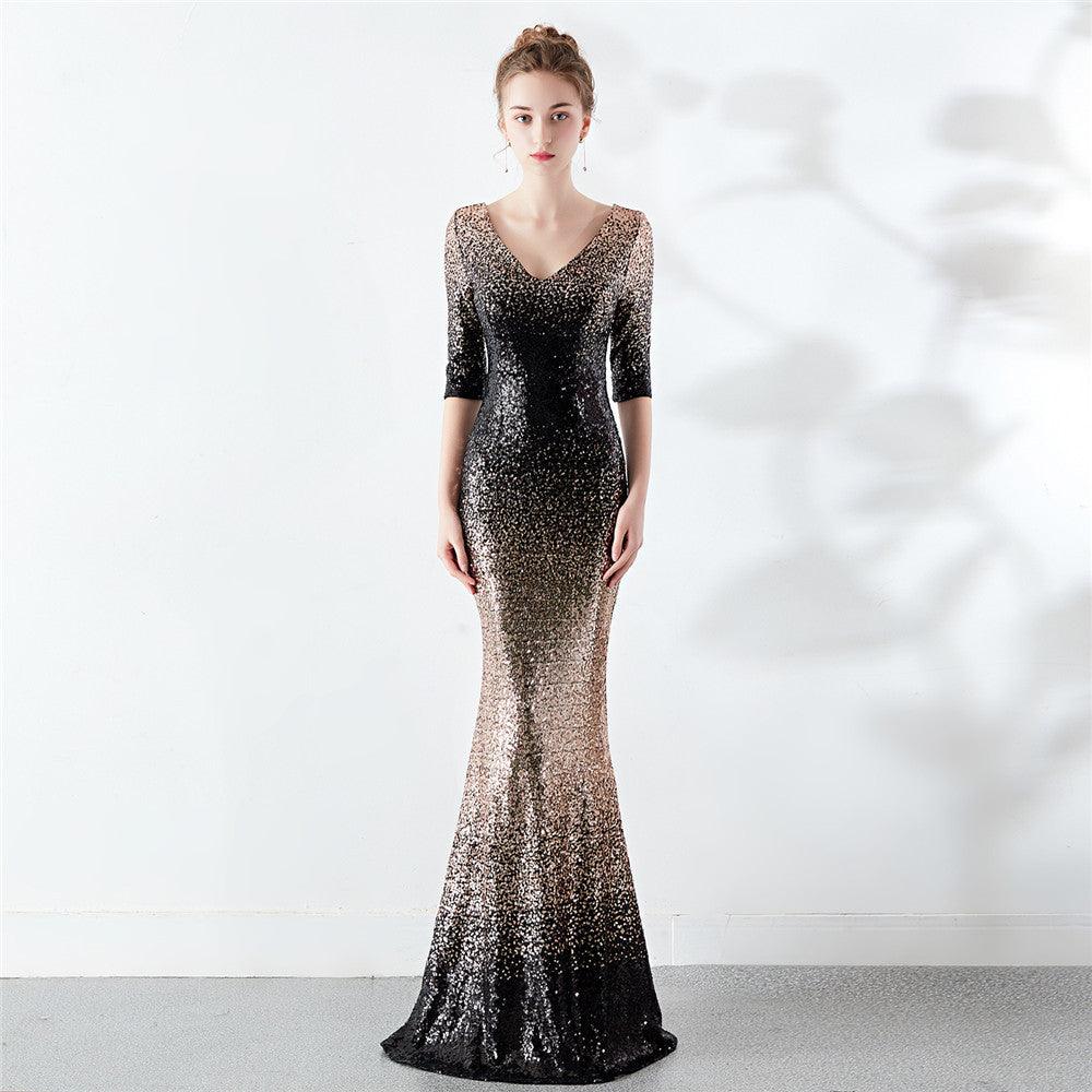 Trumpet-Mermaid Floor Length Sequins Dress 743692331466