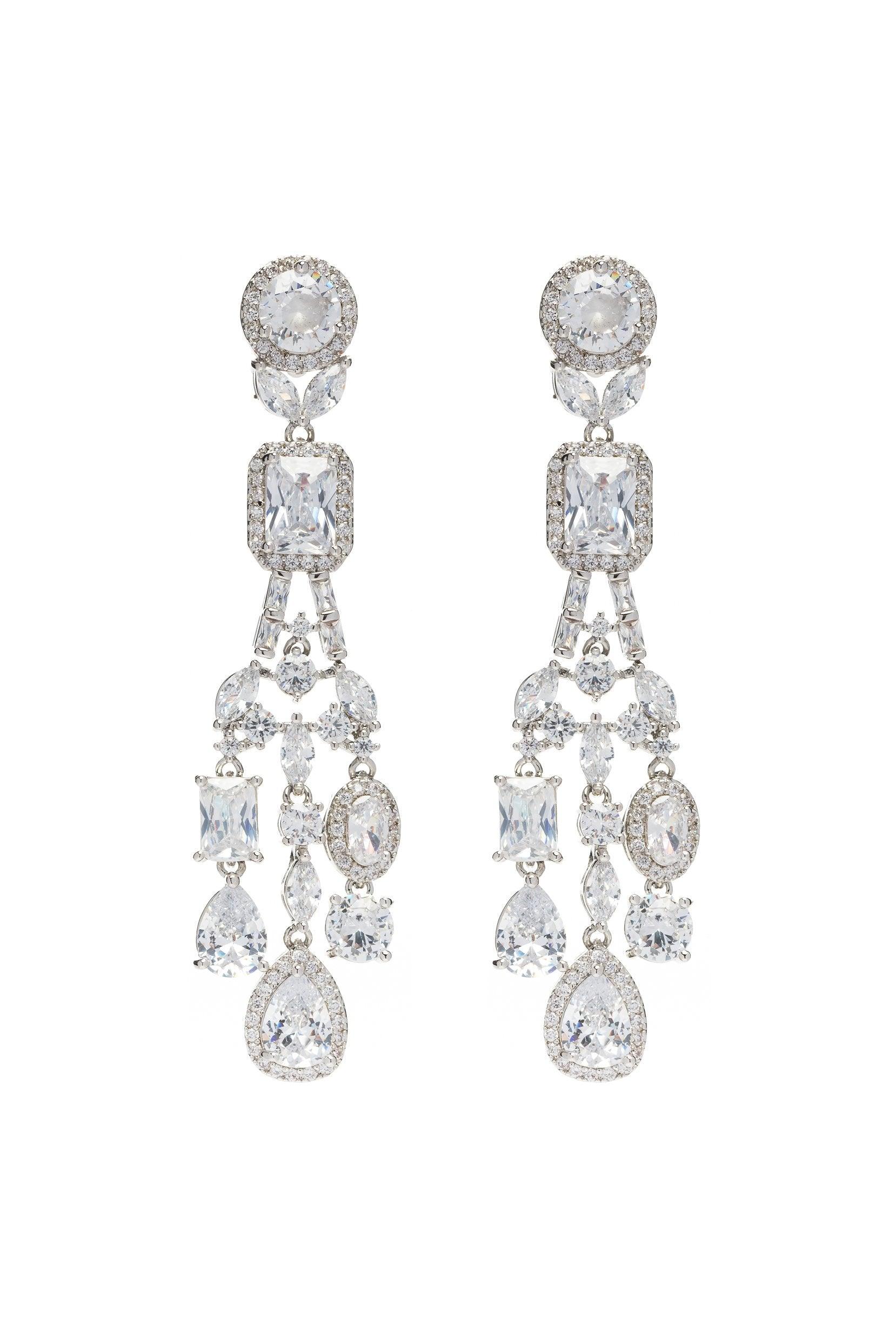 Copper Alloy Earrings with Zircon CE0134