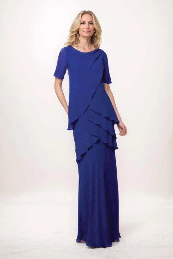 Sheath-Column Maxi Chiffon Mother Of The Bride Dress CM0305