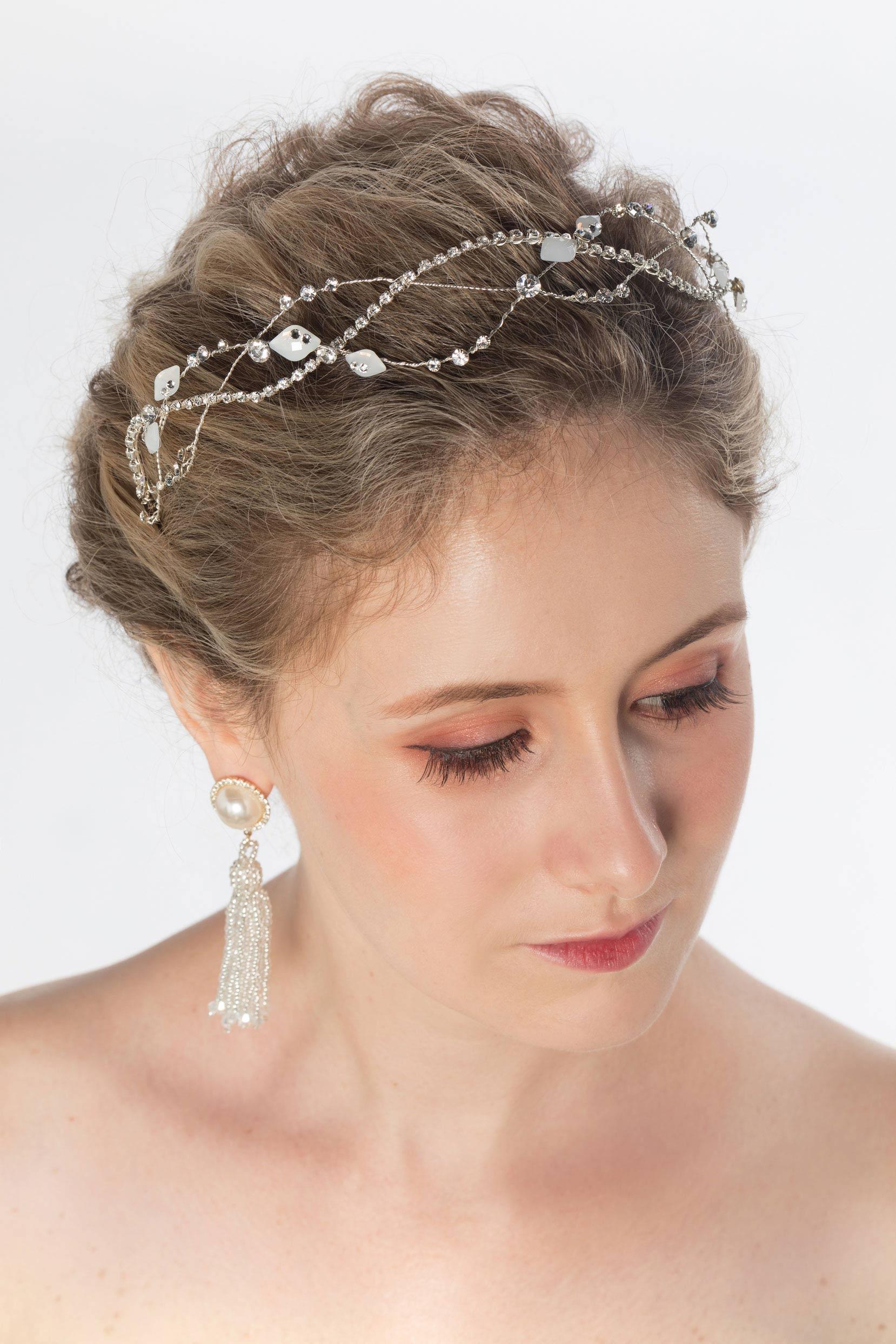 Alloy Headbands with Rhinestone CH0386