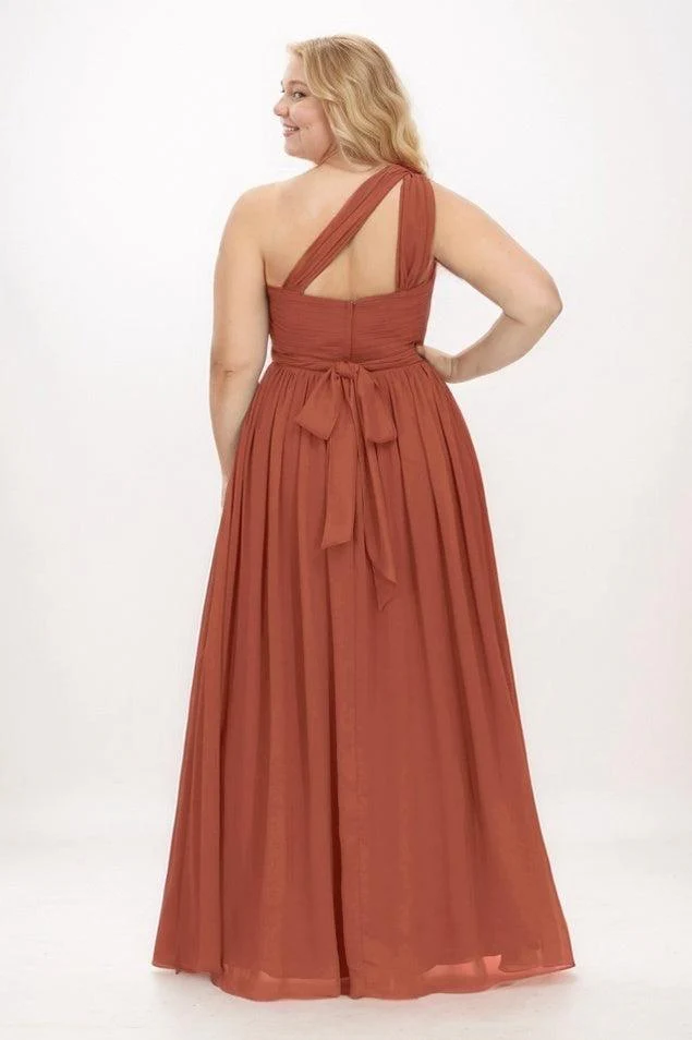 A-Line Maxi Chiffon Bridesmaid Dress CB0779