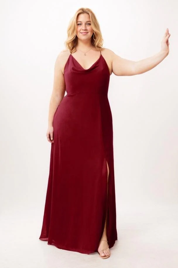 A-Line Maxi Chiffon Bridesmaid Dress CB0749