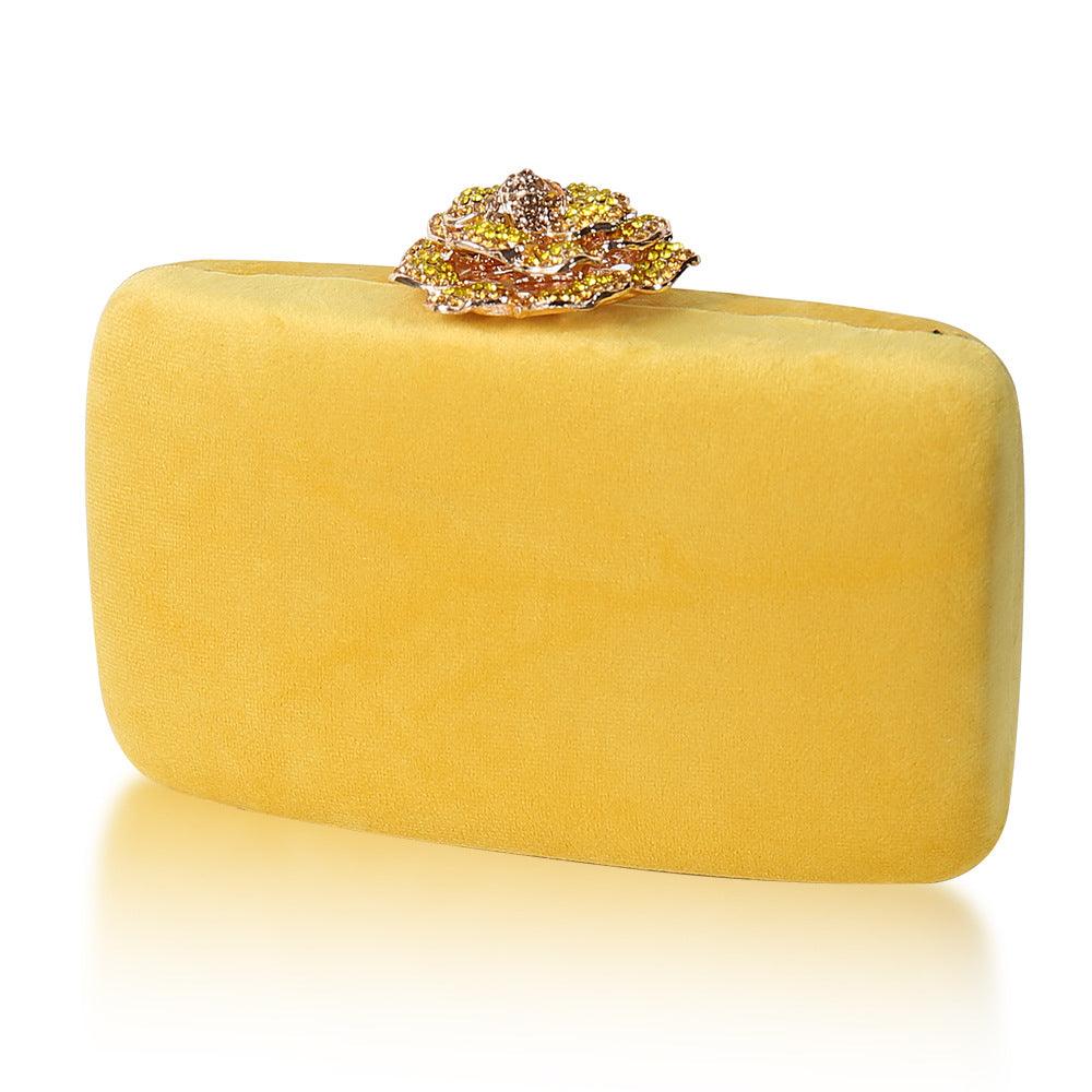 Fine Diamond Dinner Bag Flannel Clutch Bag Chain Party 609389165076