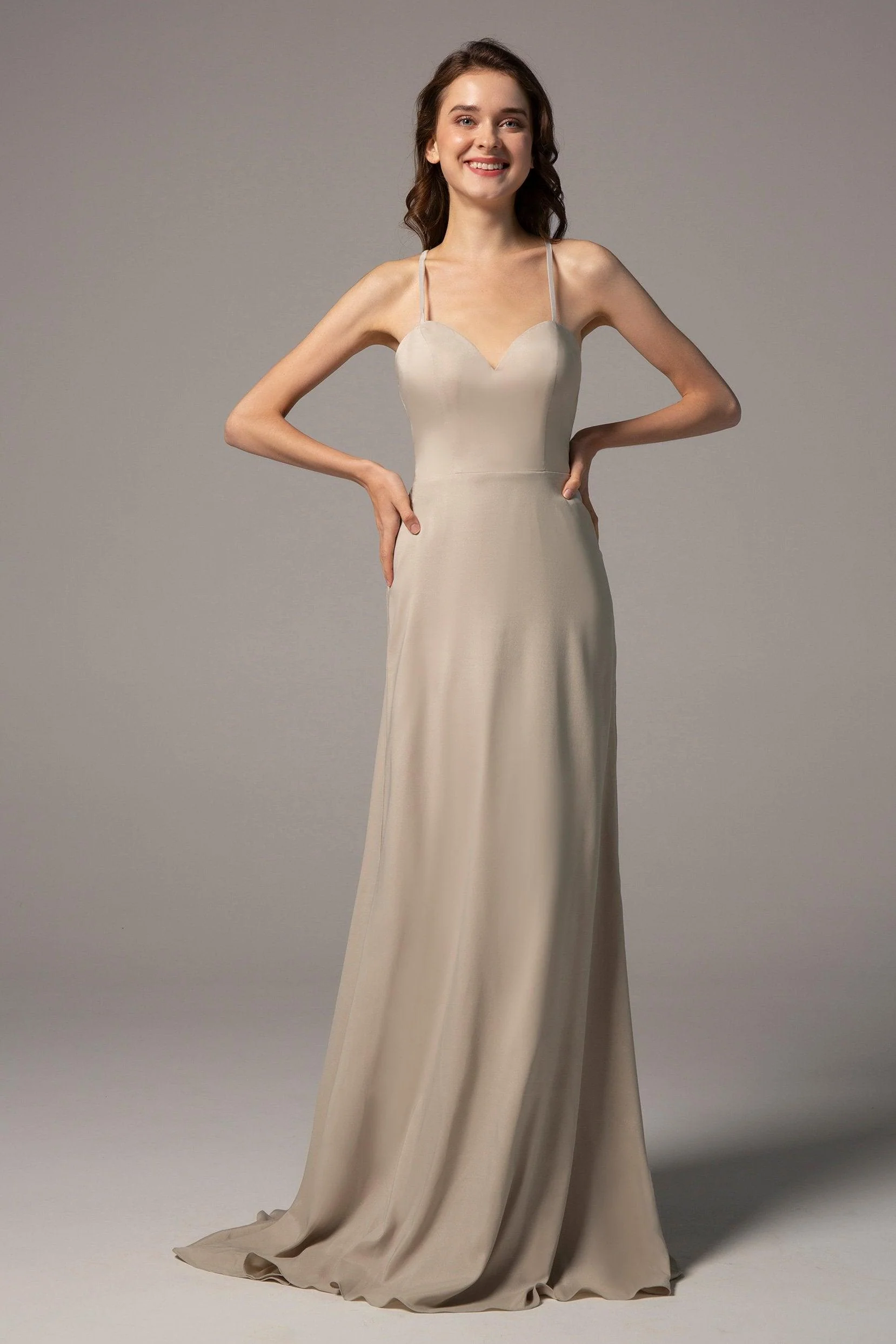 Sheath Sweep Train Elastic Silk like Satin Lining LA20001