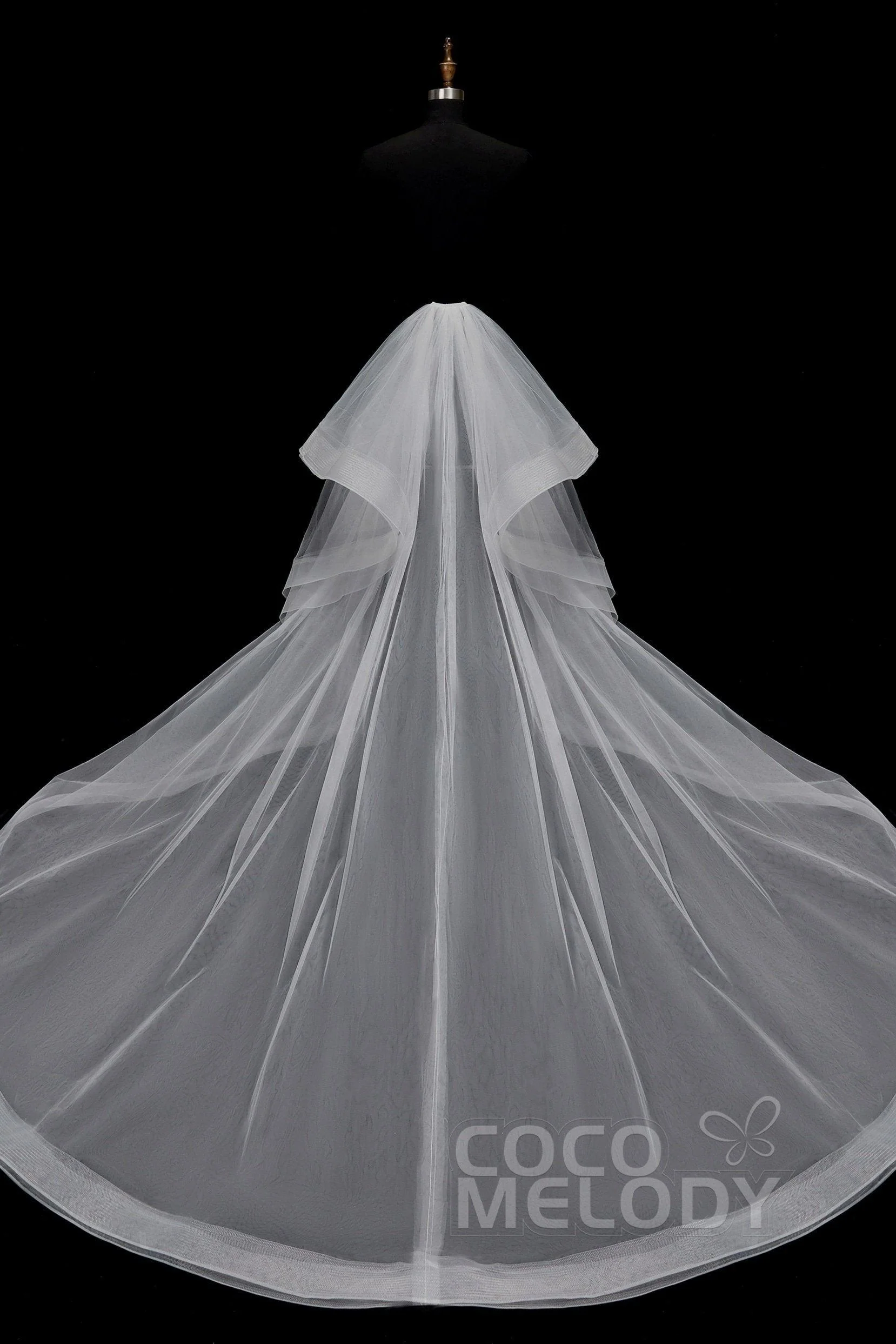 Modern Chapel Train Tulle Wedding Train TR18002