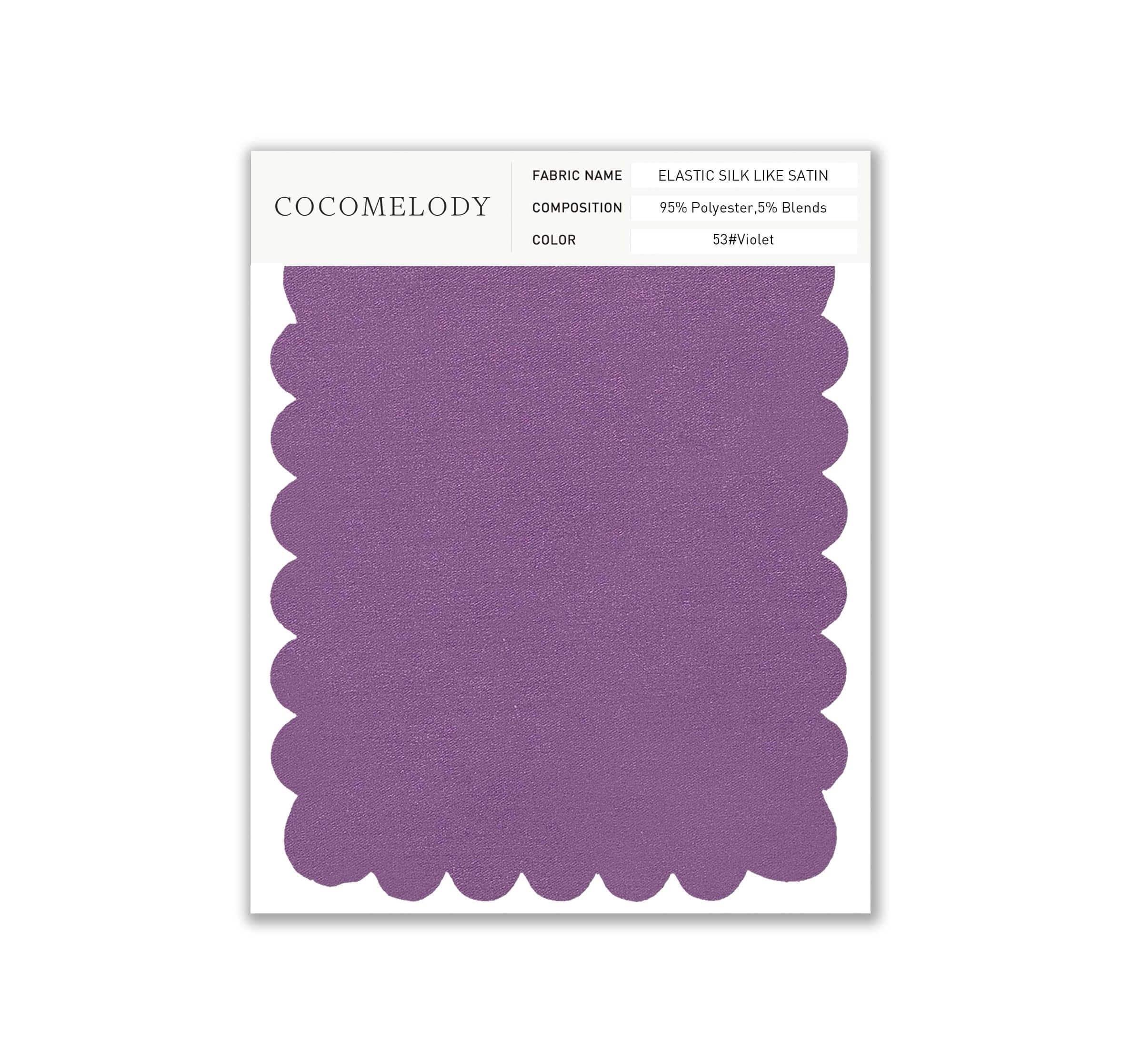 Elastic Silk like Satin Fabric Swatch in Single Color SWSS16005
