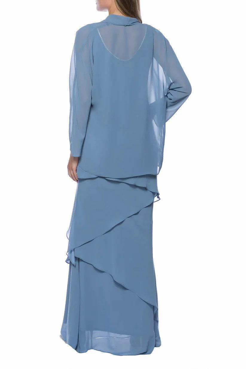 A-Line Ankle Length Chiffon Mother Dress CM0196