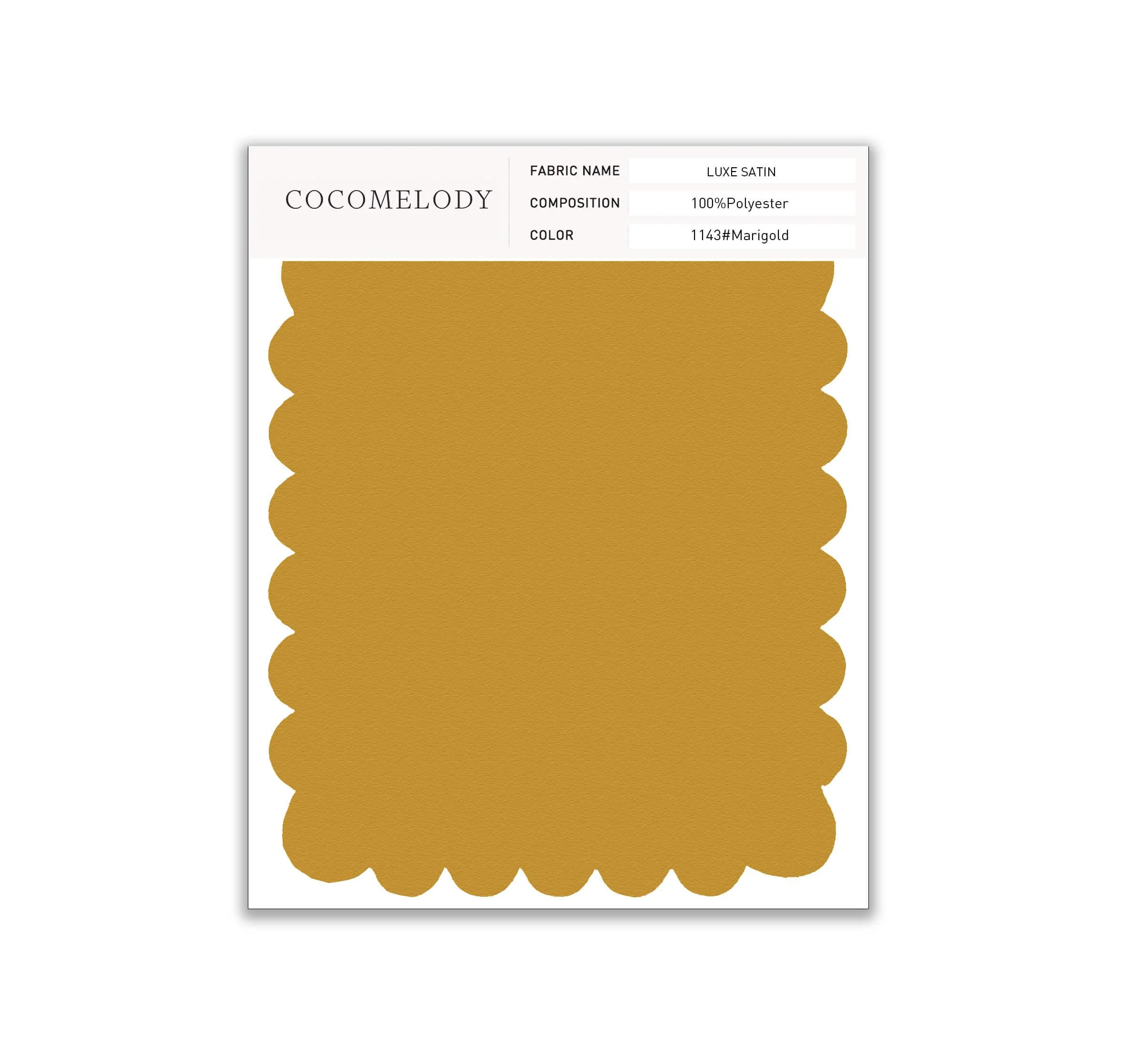 Luxe Satin Fabric Swatch in Single Color SWLS16001