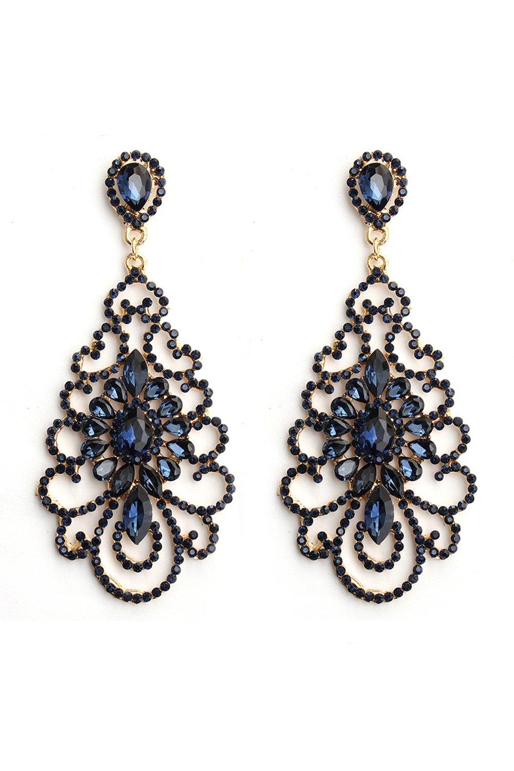 Alloy Earrings with Rhinestone CE0138