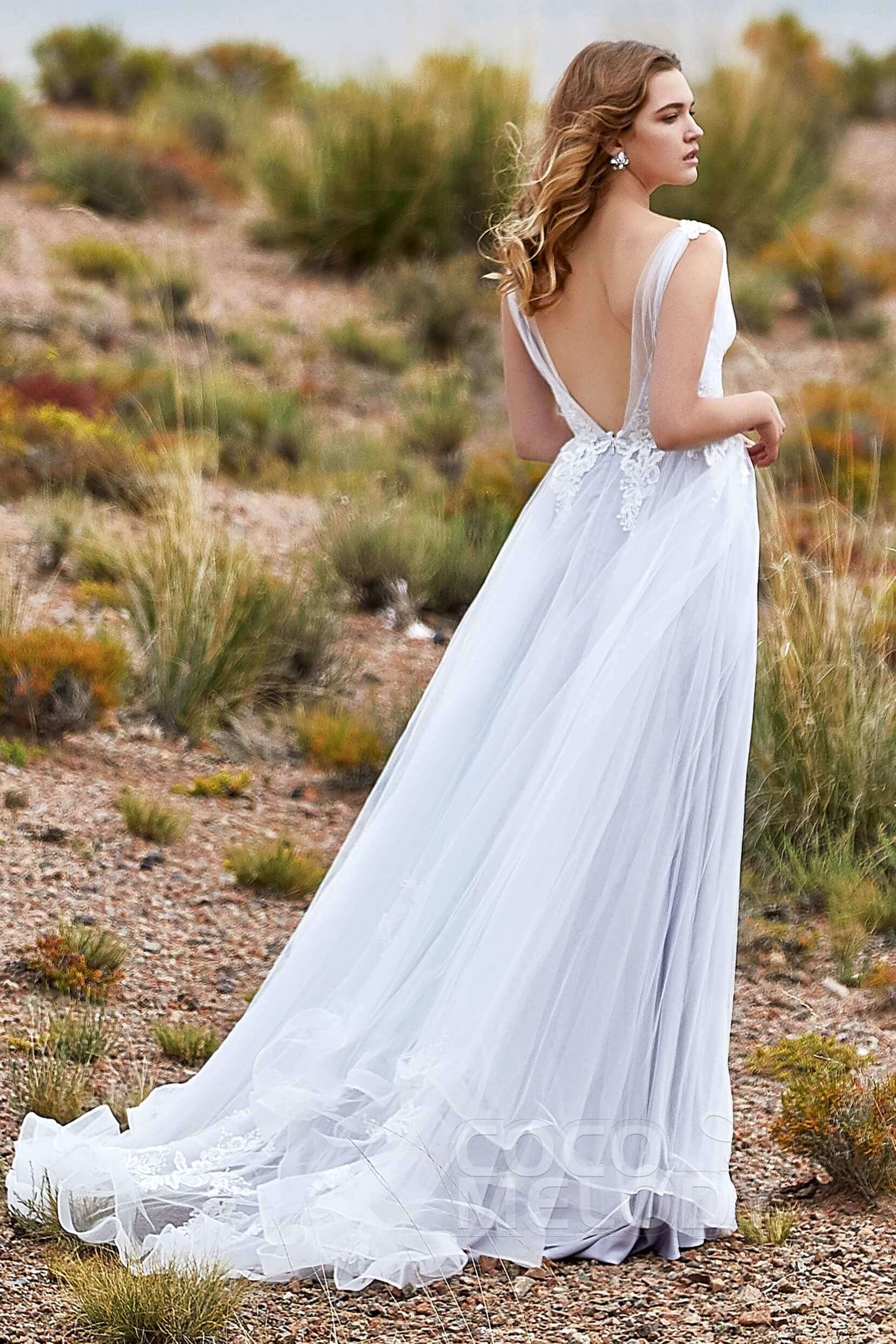 A-Line Court Train Tulle Wedding Dress LD5845