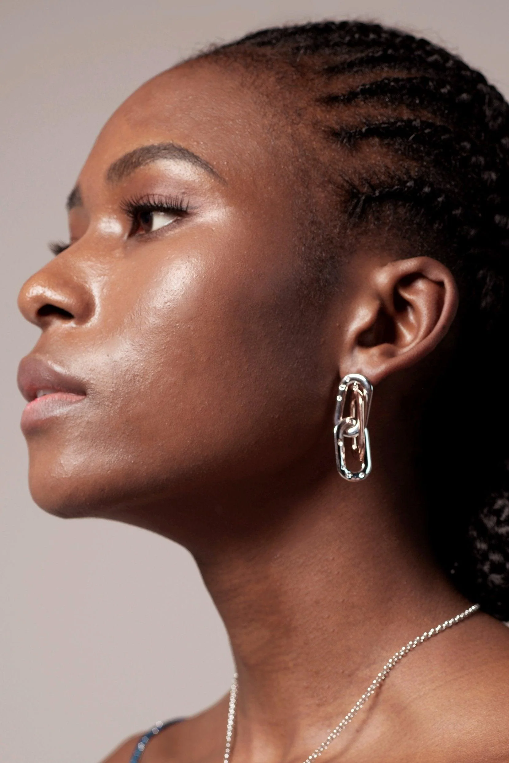Rhodium plated Earrings with Crystals CE0099