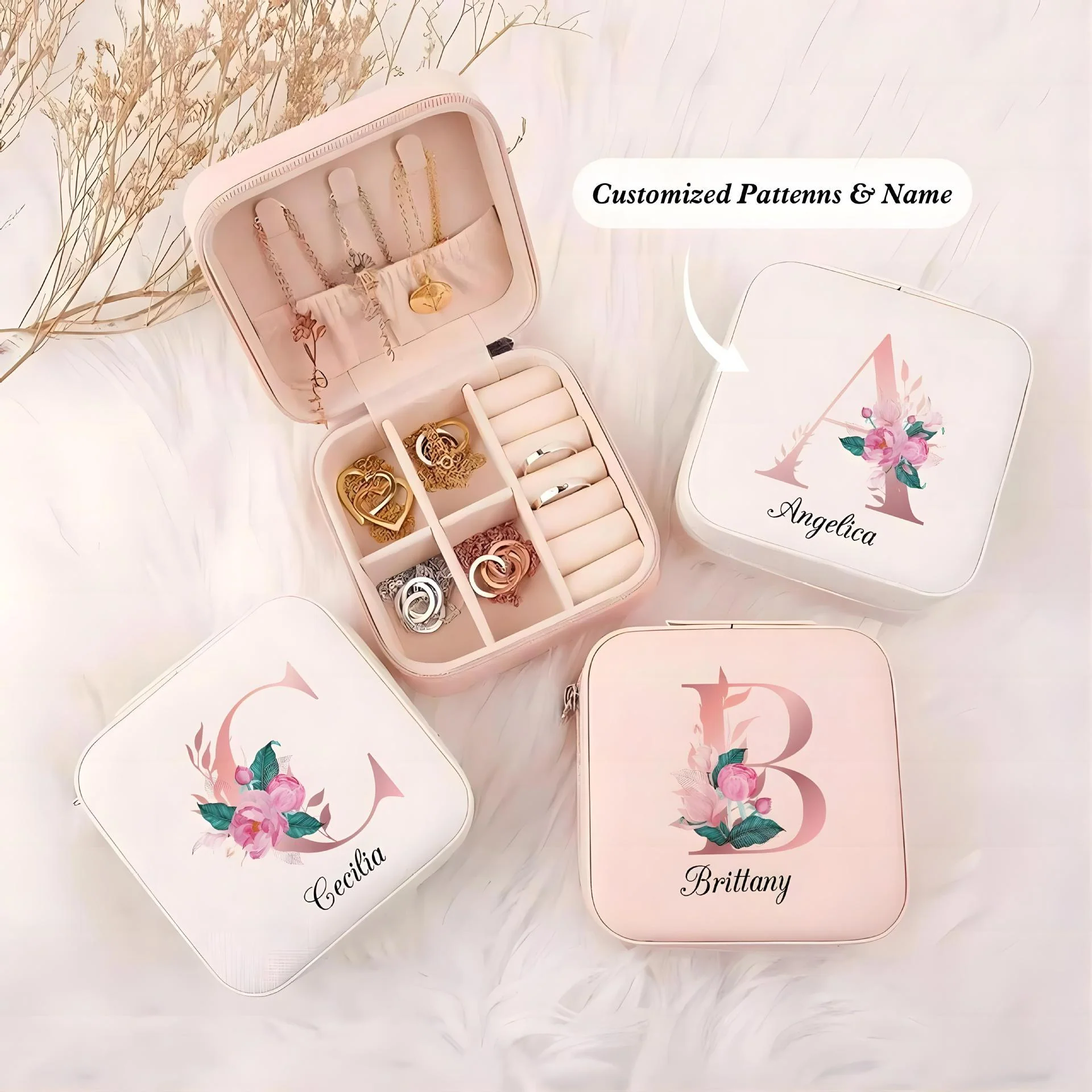 DIY design simple jewelry portable creative jewelry box 836834083360