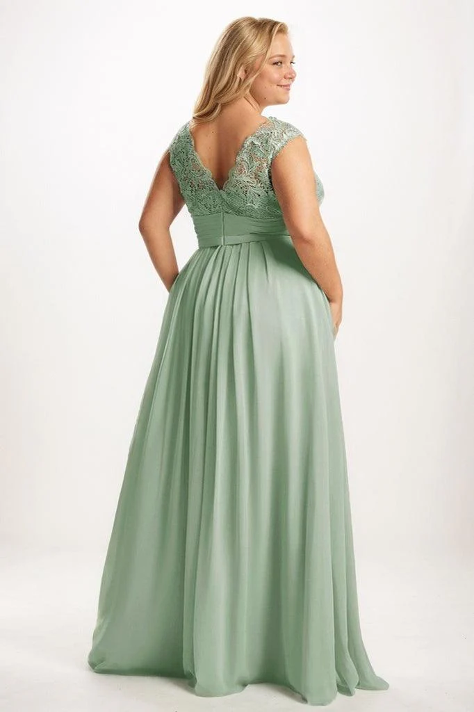 A-Line Maxi Chiffon Bridesmaid Dress CB0732