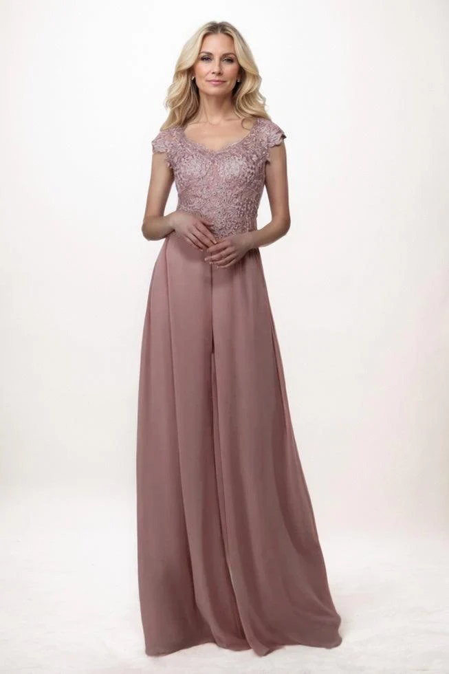 Jumpsuit Maxi Chiffon Mother Of The Bride Dress CM0311